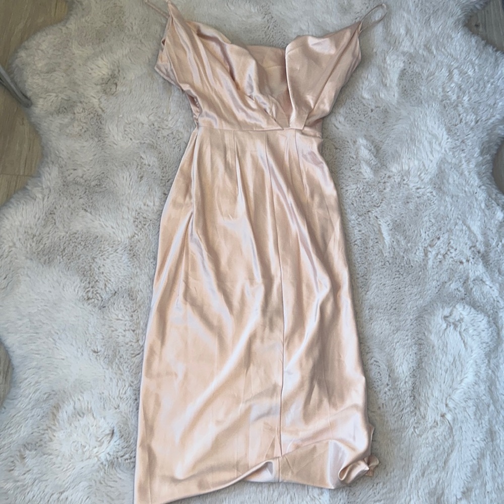 Satin cream dress